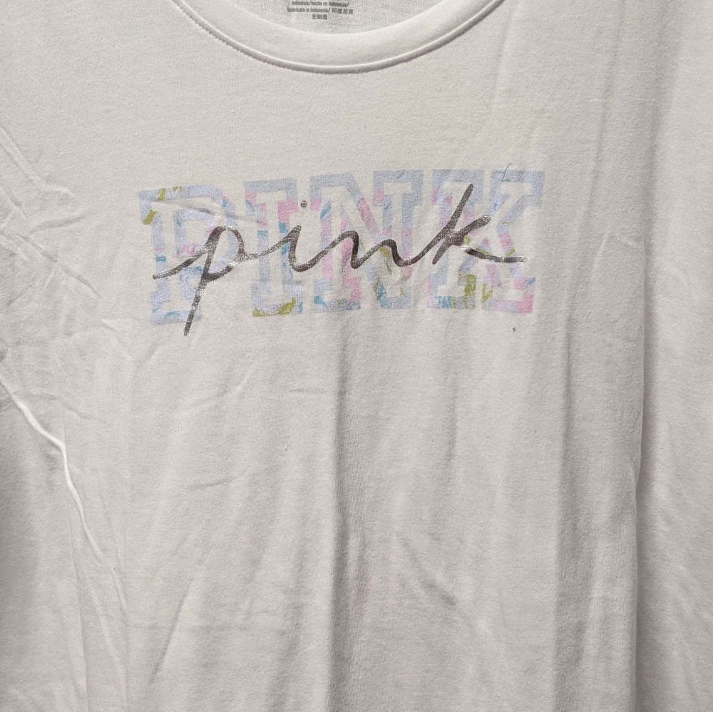 NWT pink grey marble t shirt